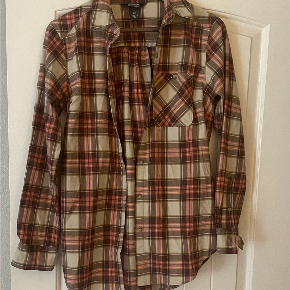 Outdoor Research Red and Tan Plaid Shirt